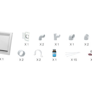 Kit de instalación 1 toma sin PVC