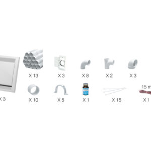 Kit de instalación 3 tomas con PVC