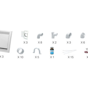 Kit de instalación 3 tomas sin PVC